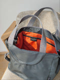 Nerano cabas nylon satiné - Gris Foncé