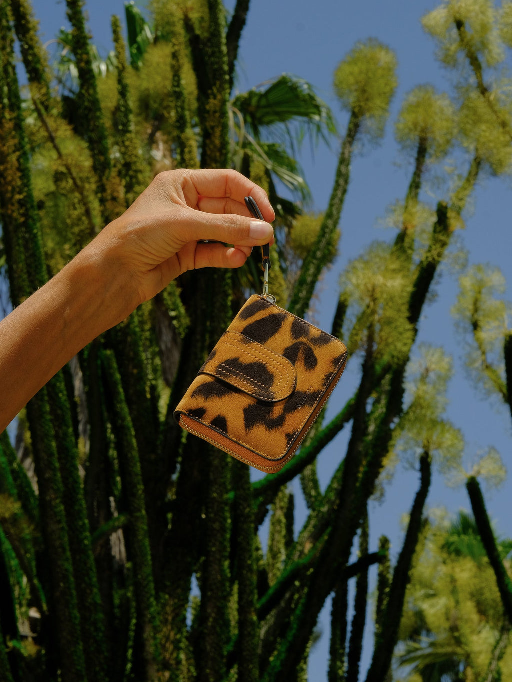 Lyra portefeuille daim - Leopard