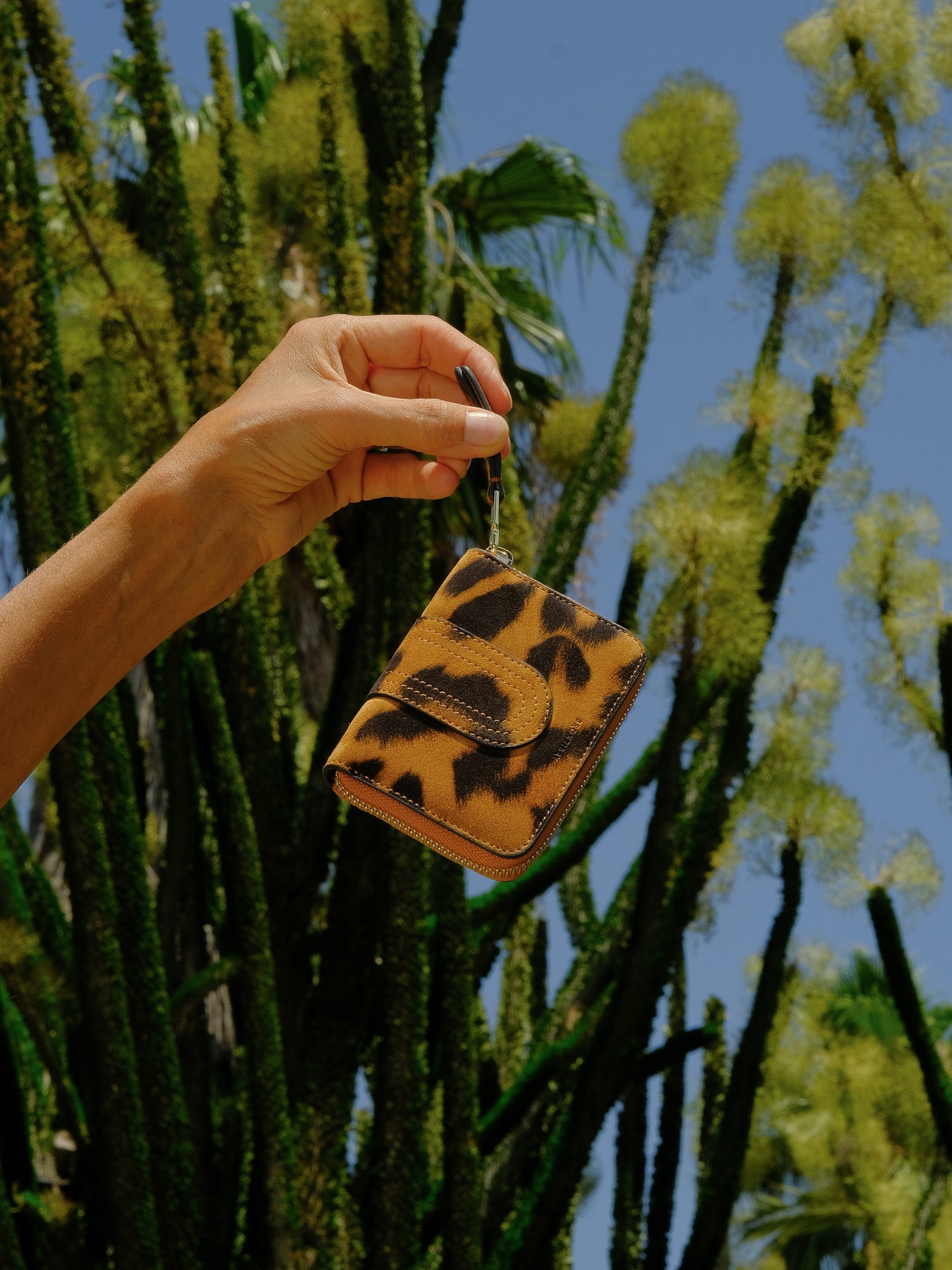 Lyra portefeuille daim - Leopard