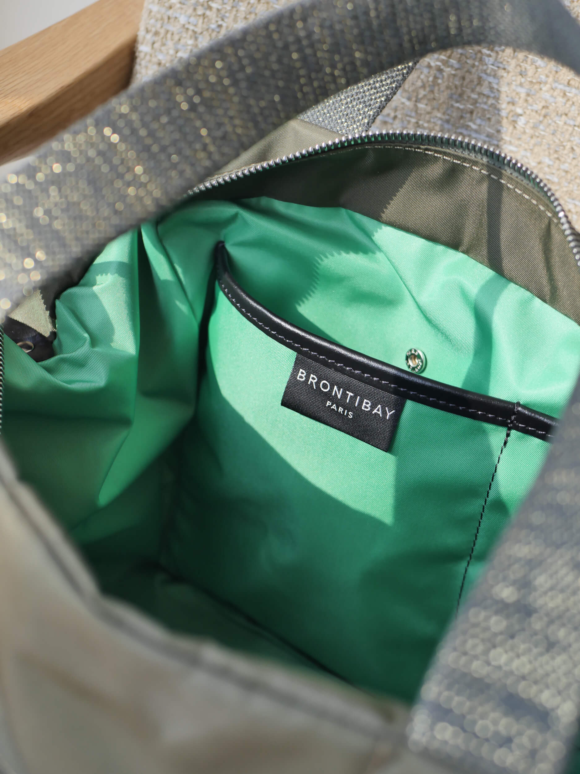 Nerano cabas nylon satiné - Militaire