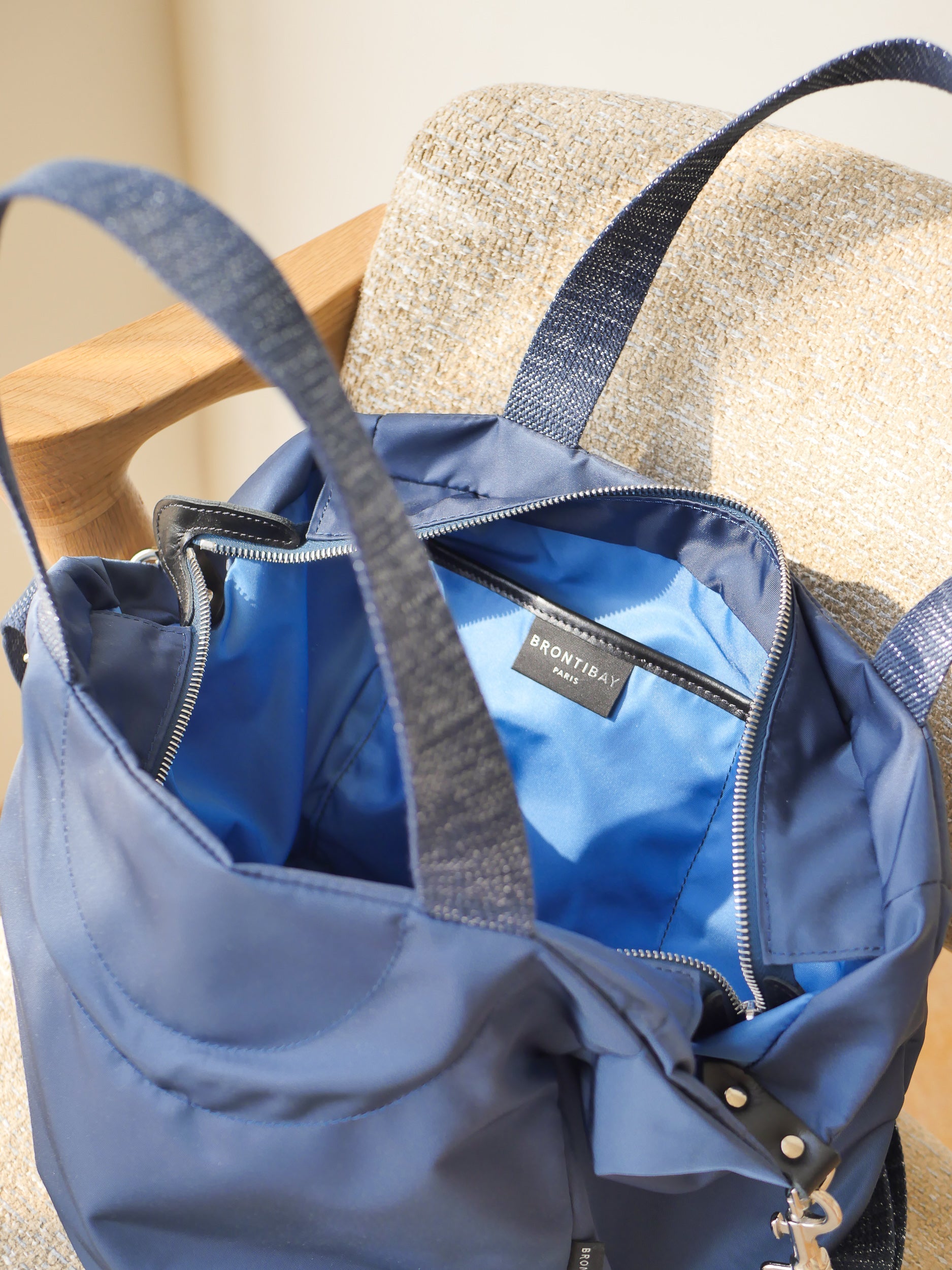 Nerano cabas nylon satiné - Blueberry
