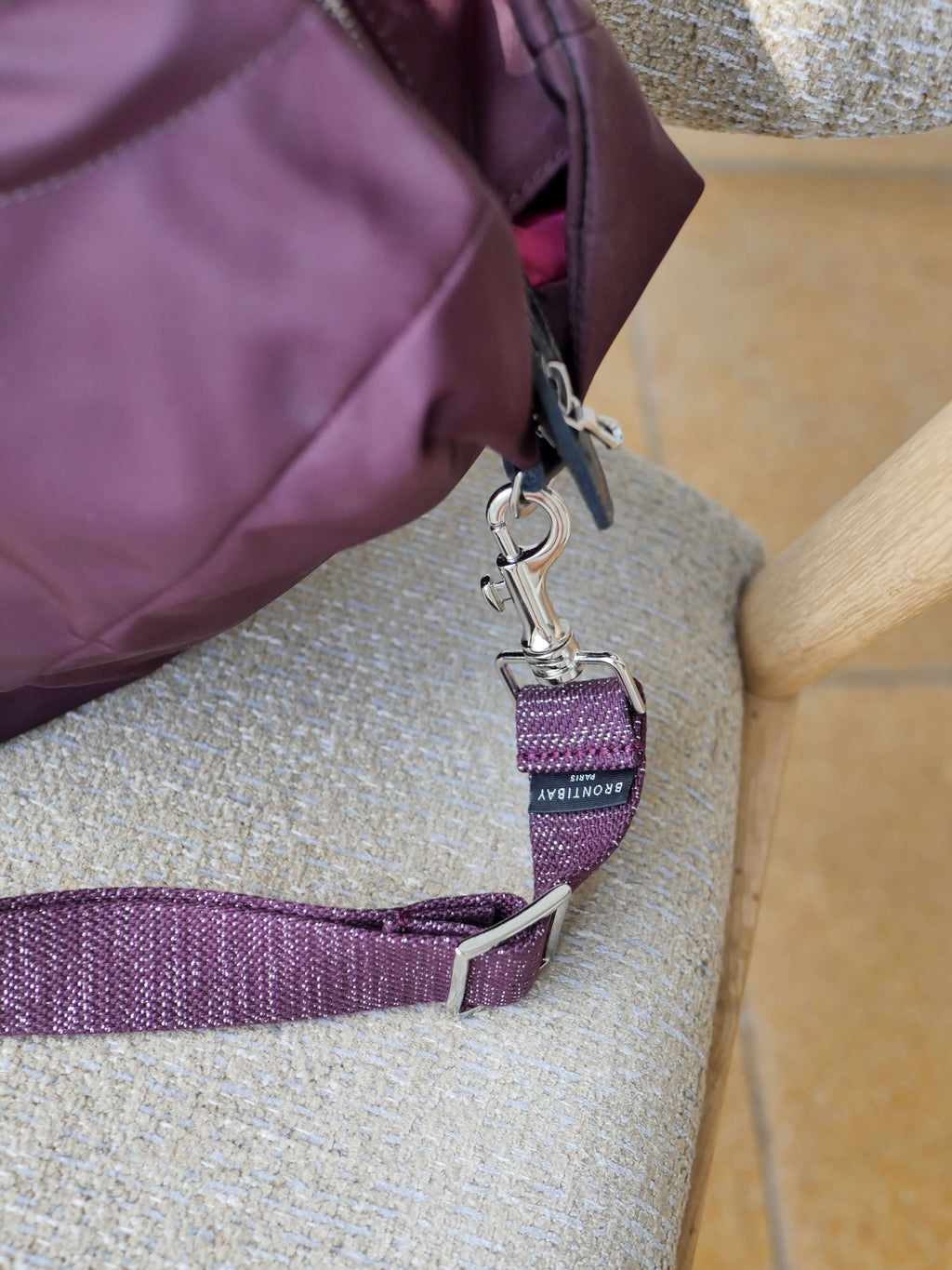 Nerano cabas nylon satiné - Bordeaux