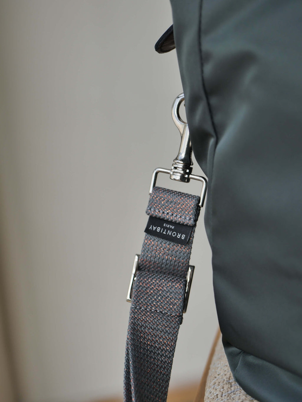 Nerano cabas nylon satiné - Gris Foncé