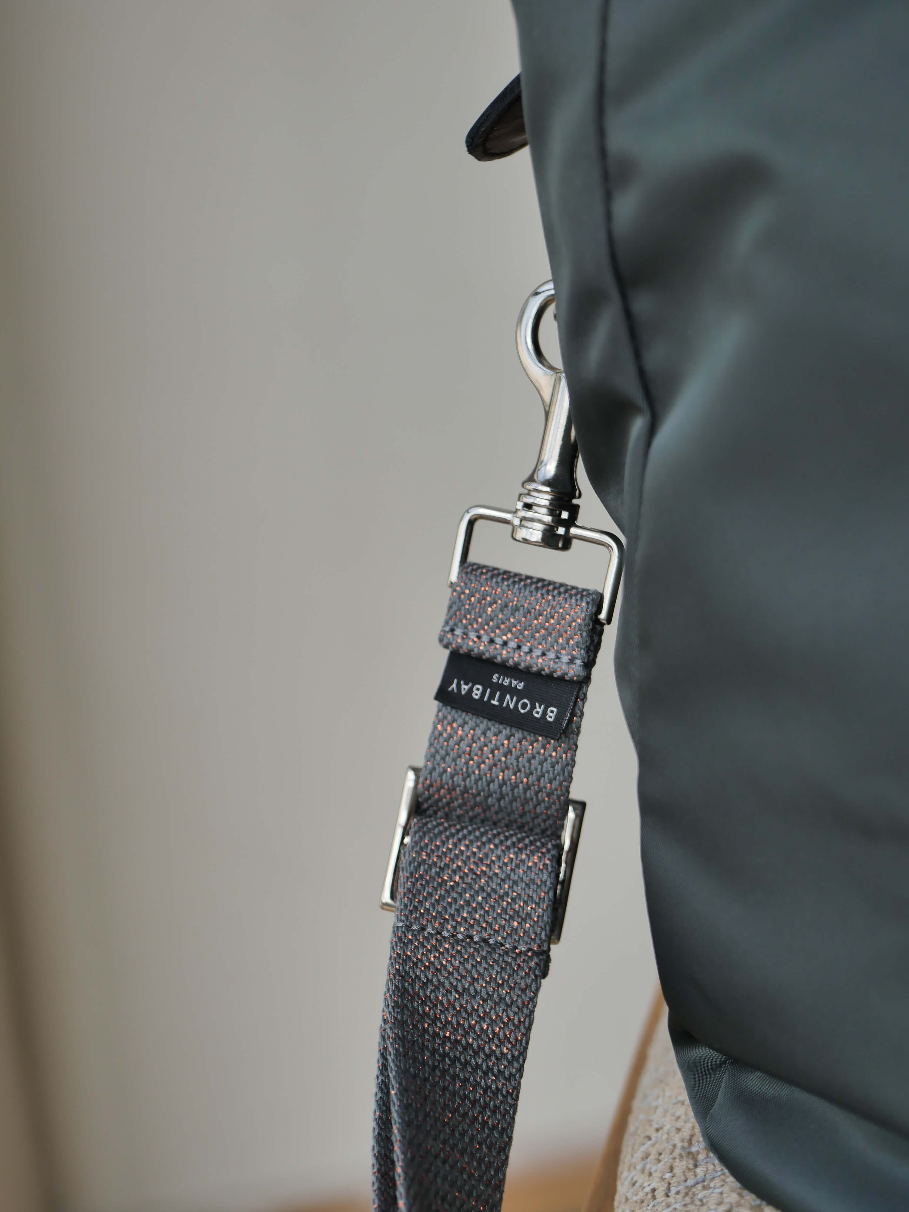 Nerano cabas nylon satiné - Gris Foncé