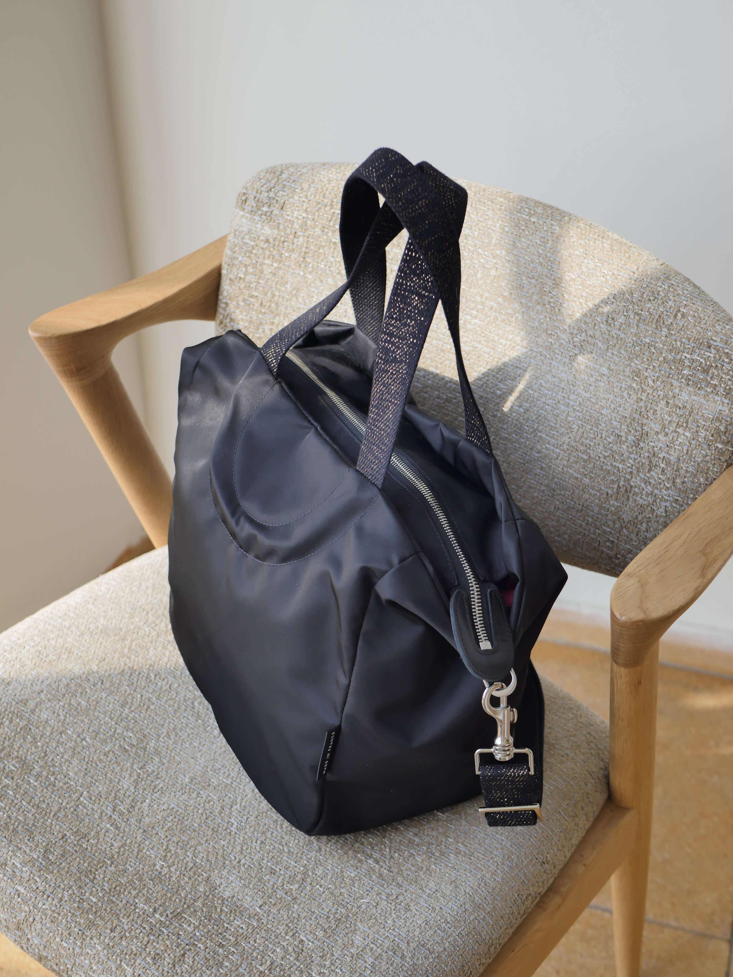 Nerano cabas nylon satiné - Noir