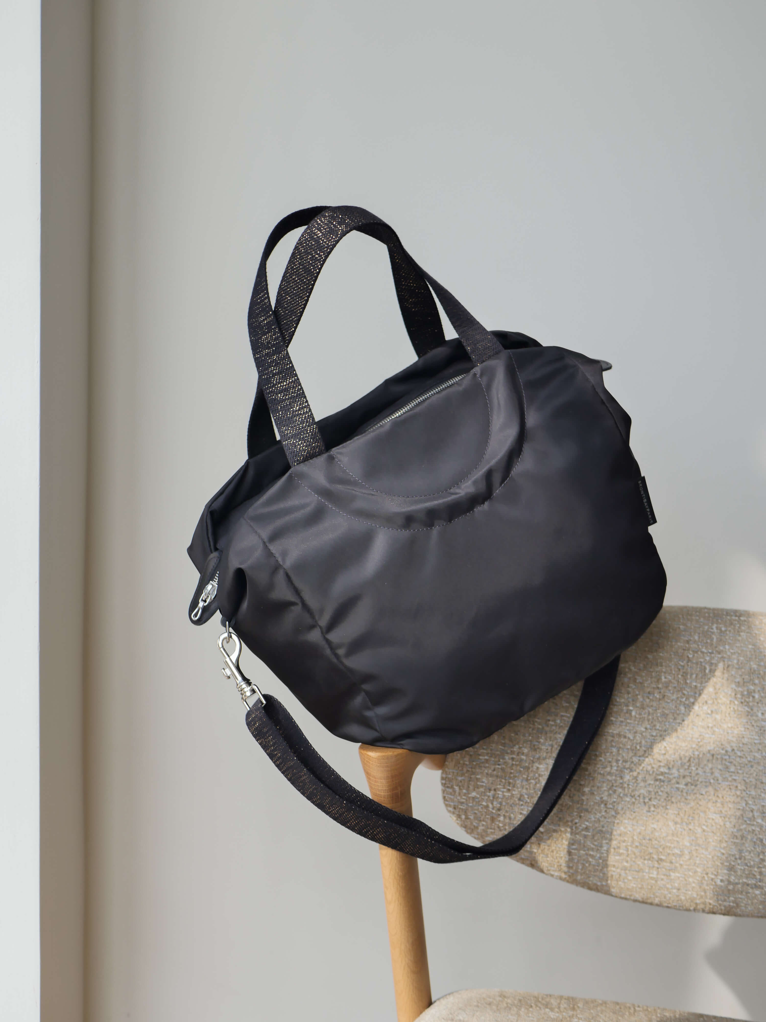 Nerano cabas nylon satiné - Noir