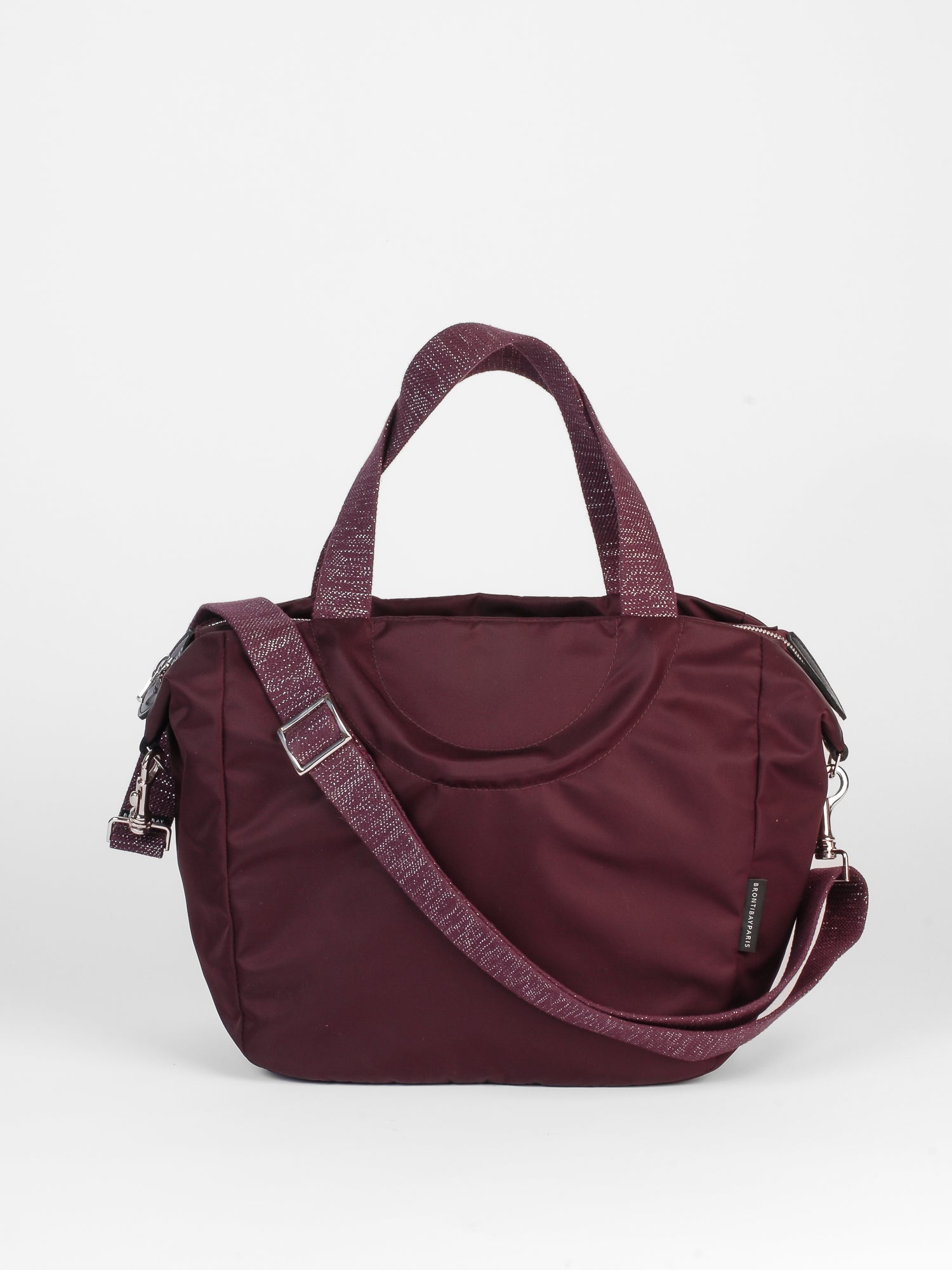 Nerano cabas nylon satiné - Bordeaux