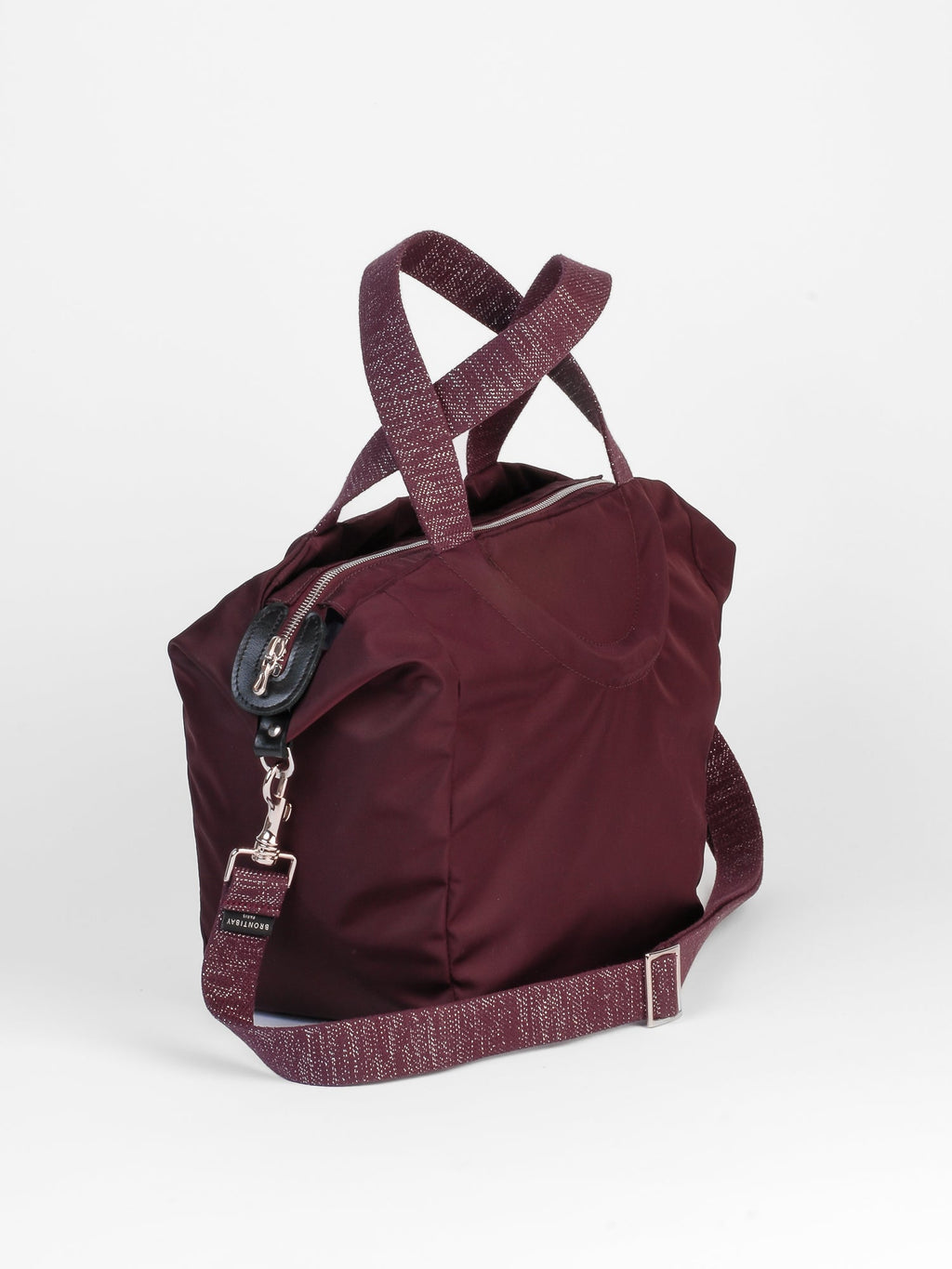 Nerano cabas nylon satiné - Bordeaux