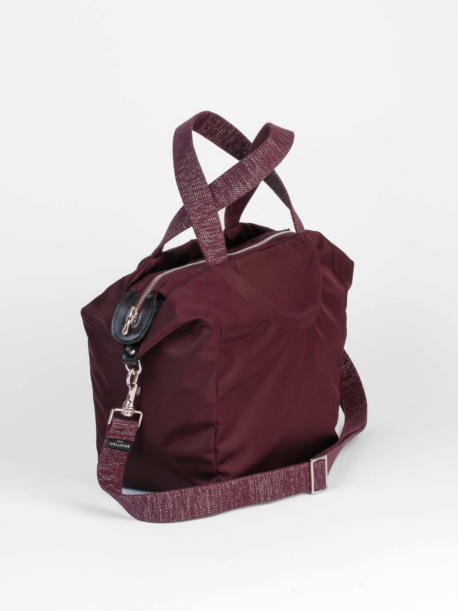 Nerano cabas nylon satiné - Bordeaux