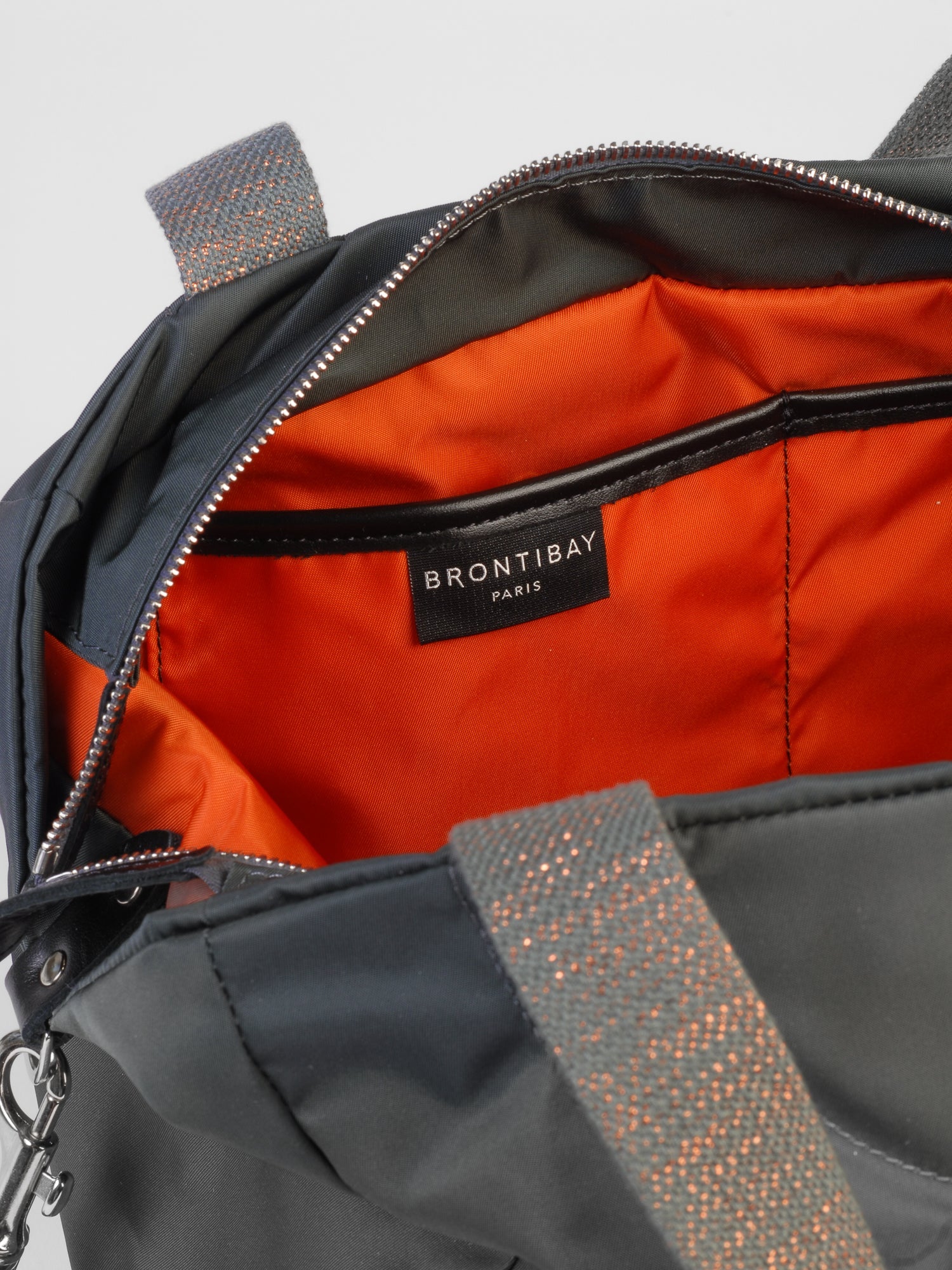 Nerano cabas nylon satiné - Gris Foncé