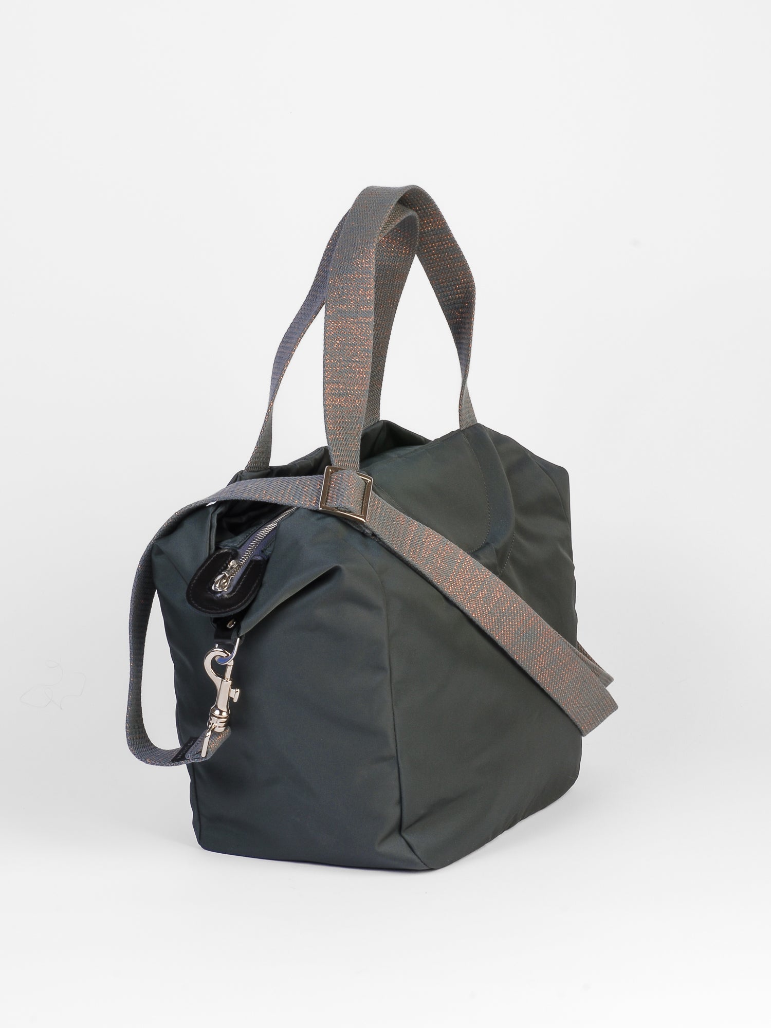 Nerano cabas nylon satiné - Gris Foncé