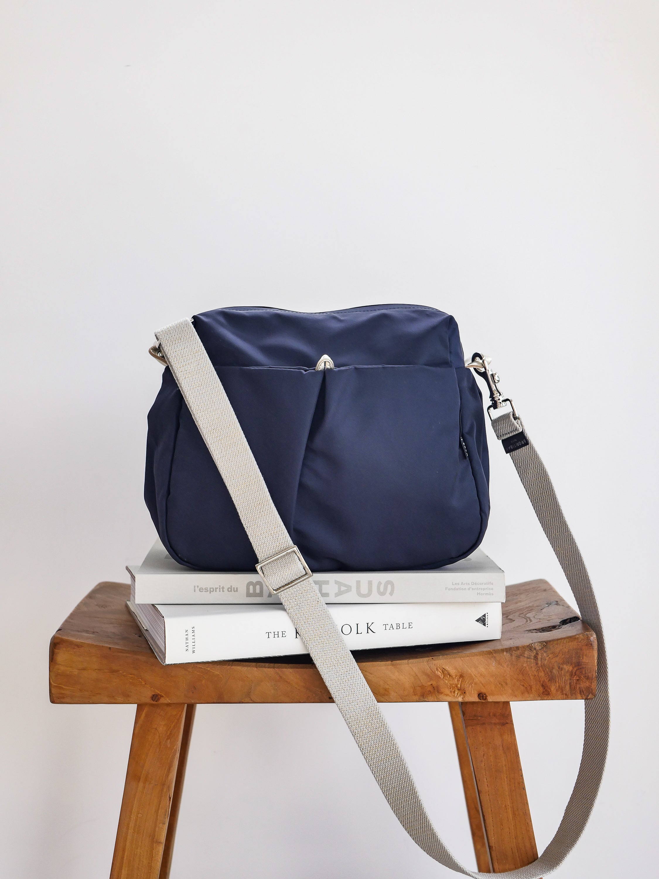 Ravello sac nylon satiné - Bleu Nuit
